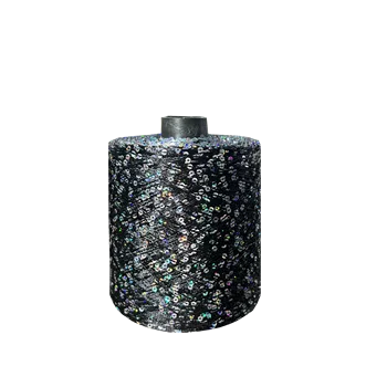 Rainbow colored sequins - High strength and toughness special custom sequin yarn made of black polyester