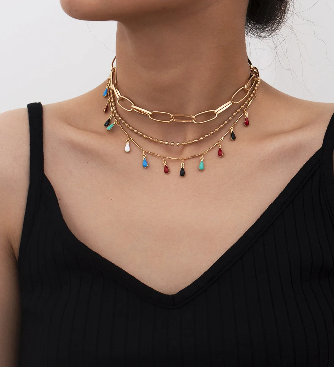 Clavicle Necklace,Multilayered 