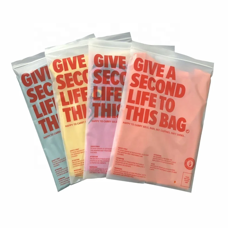 clothing bags Custom logo compostable 100% biodegradable packing bag self adhesive apparel clothes bag plastic