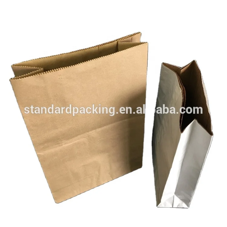 Eco friendly custom order with logo grocery 3 ply paper bag