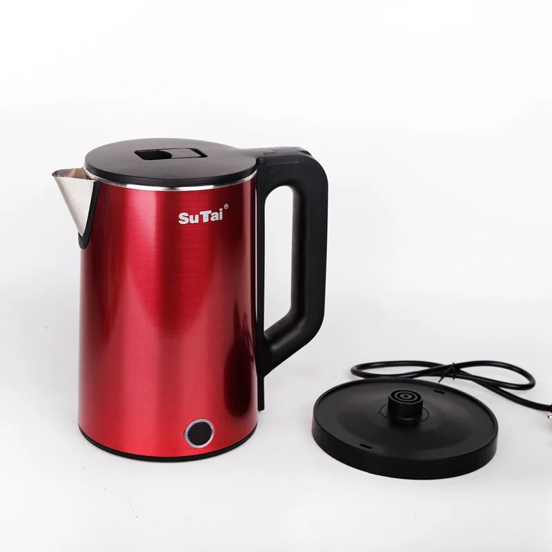 YXBDN Double Layer Insulated Electric Kettle 304 Stainless Steel Kettle  Electric Kettle (Color : A)