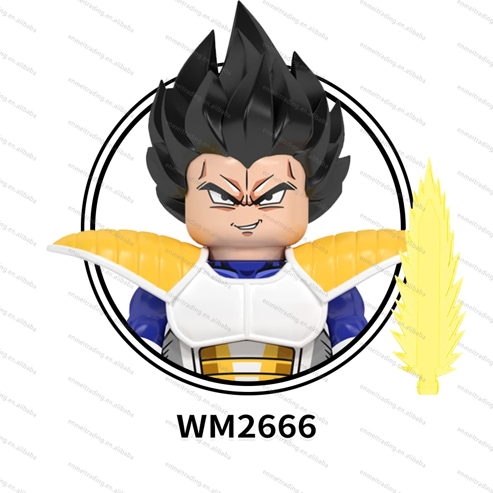 WM Blocks Anime Mini Action Figures DBZ Dragon with Ball Goku Mini Toys Building Blocks Sets for Blind Box Custom Figurine
