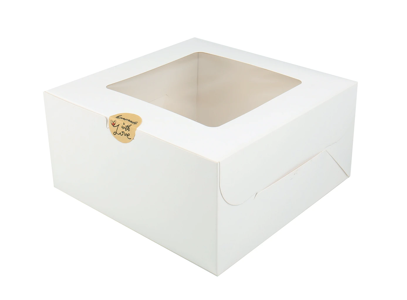 Custom White Card Cup Cake Box with Inlay Logo Customized Eco Friendly details