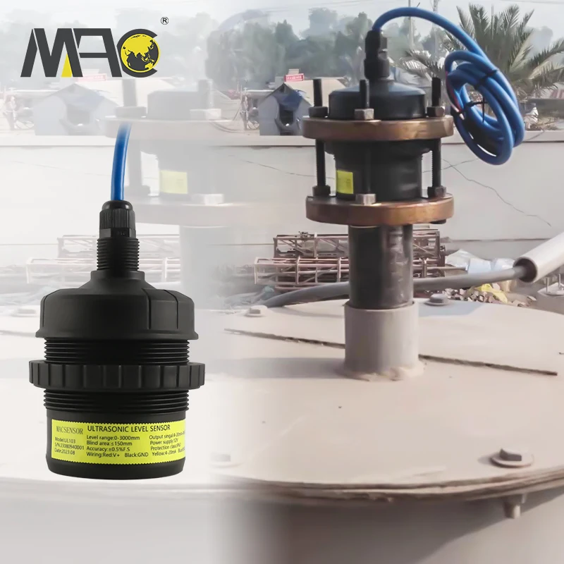 IP67 Water Level Indicator Ultrasonic Level Sensor for Sewage Water Level Measurement