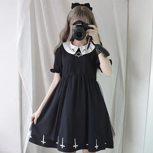 Japanese Sweet Lolita Dress Gothic Retro Bowknot Short Sleeve Victorian  Dress Kawaii Girl Gothic Lolita Costume - Buy Dress,Sweet Lolita Dress,Gothic  Lolita Costume Product on 