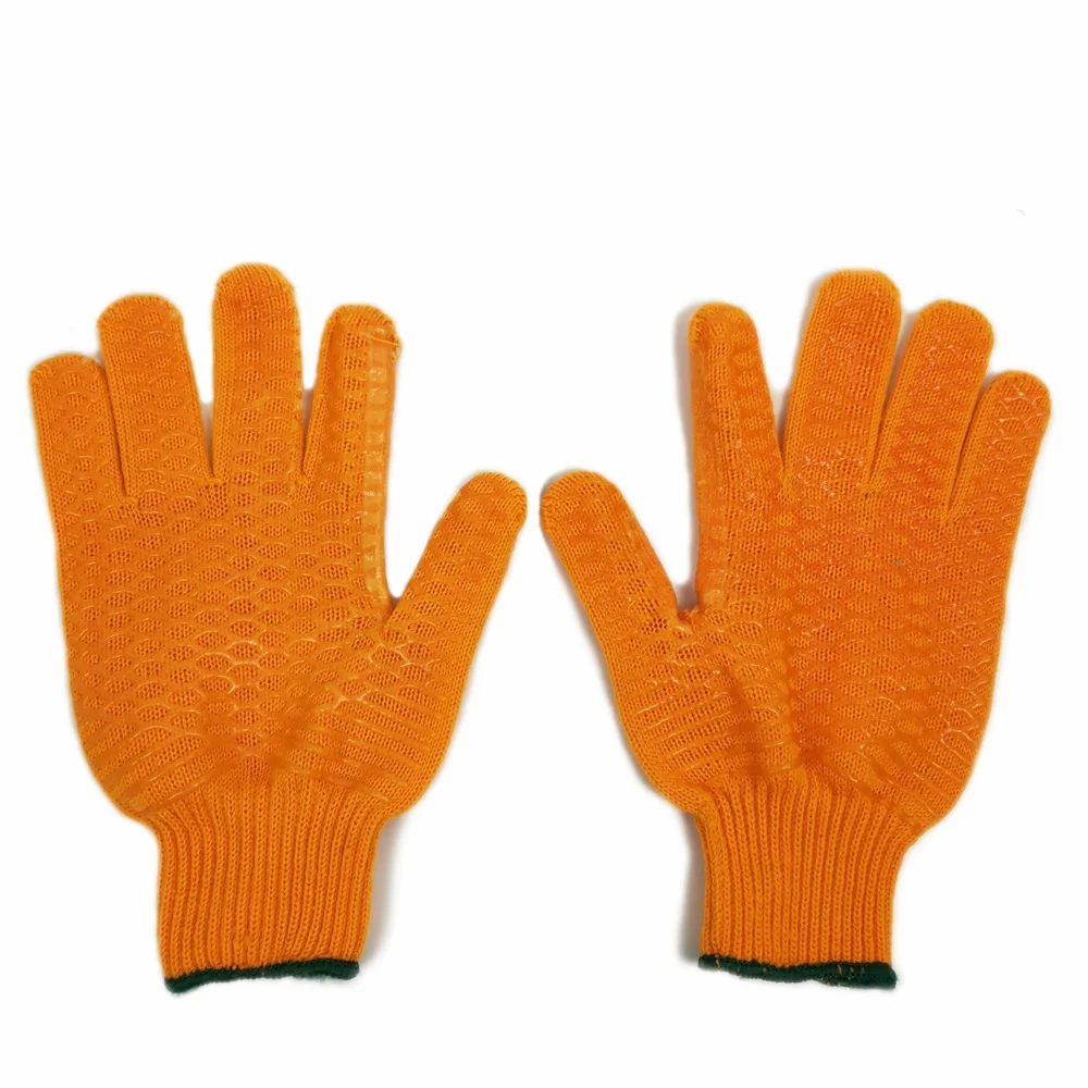 High Visibility Orange Tacky Criss-cross Pvc Coating Super Non-slip Grip  Honeycomb Gloves String Knit Work Gloves - Buy Pvc Coated Work  Gloves,Honeycomb Gloves,Personalized Work Gloves Product on