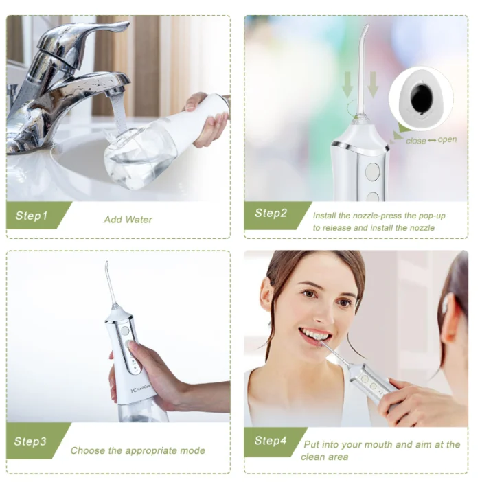 350ml Water Tank Portable Oral Irrigator IPX7 Waterproof Water Flosser Dental flosser