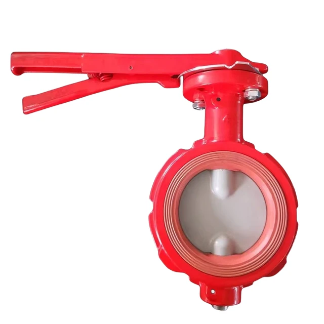 dn50-dn900 2"-36" ductile iron wafer lug double flange industrial butterfly valve