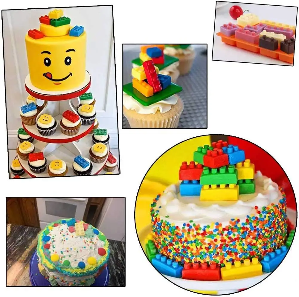 Food Grade BPA Free Minifigure Lego Toys Silicone Mould Robot Cake Molds  Building Block Mold