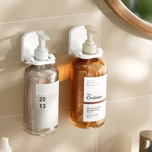 Bottle Rack Adjustable Shampoo Bottle Holder Hand Soap Dispenser Hook Wall Mounted Shower Gel Shelf