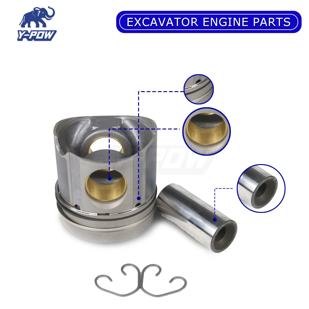 Excavator diesel Engine Parts Piston Assembly D2840 D2842 D2848 Engine KS 40587600 Piston with Rings and Pin