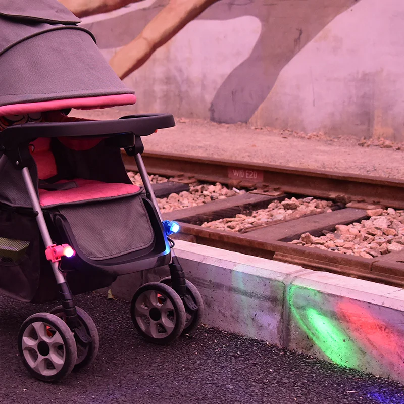 New Design 360 Degree Rotation Stroller Light for Night Outdoor LED Safety Warning Lights for Baby Stroller Bike Bicycle Light