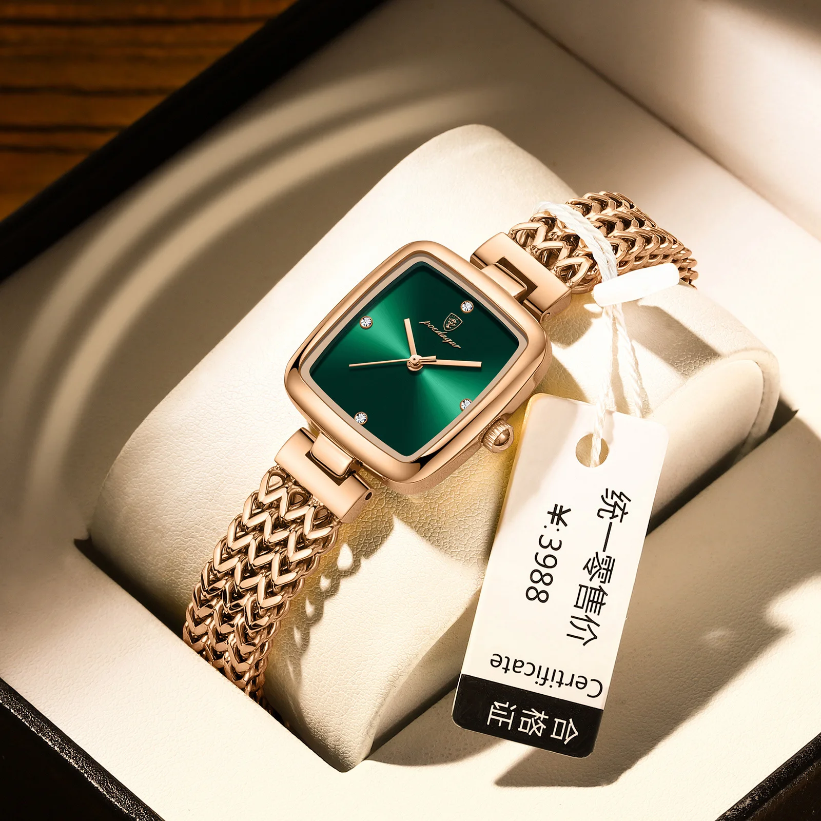  Brand Watch for Women gift set Luxury Watch Bracelet necklace with box Set Green Dial Female watch for girls Reloj