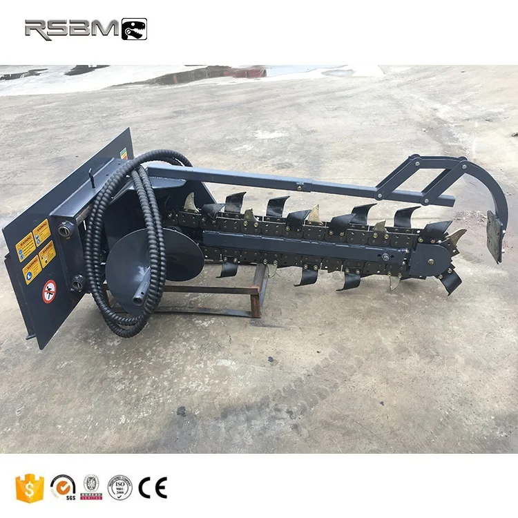 36" 48" Skid Steer Attachments Trencher 5200 kg for Construction works