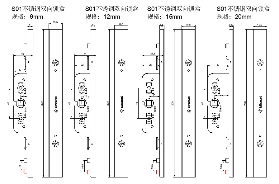 Lock Body Size Smooth Operation Door Tubular Mortice Lock Body Stainless Steel Door ...