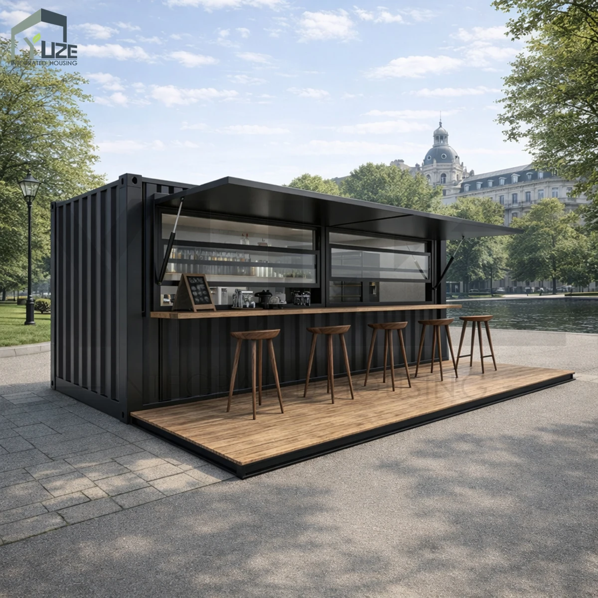 Customizable 20ft 40ft Prefab Pop-Up Container Houses for Cafe Restaurant Bar