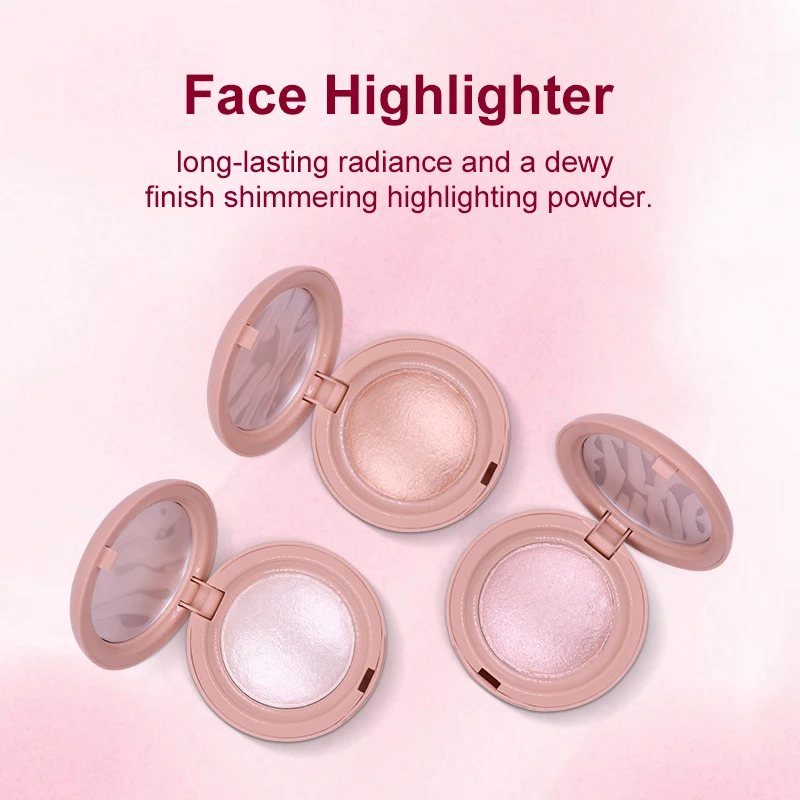Hot New OEM High Pigmented Glow Skin Face Body Makeup Highlighter Private Label Shimmer Highlighter Palette details