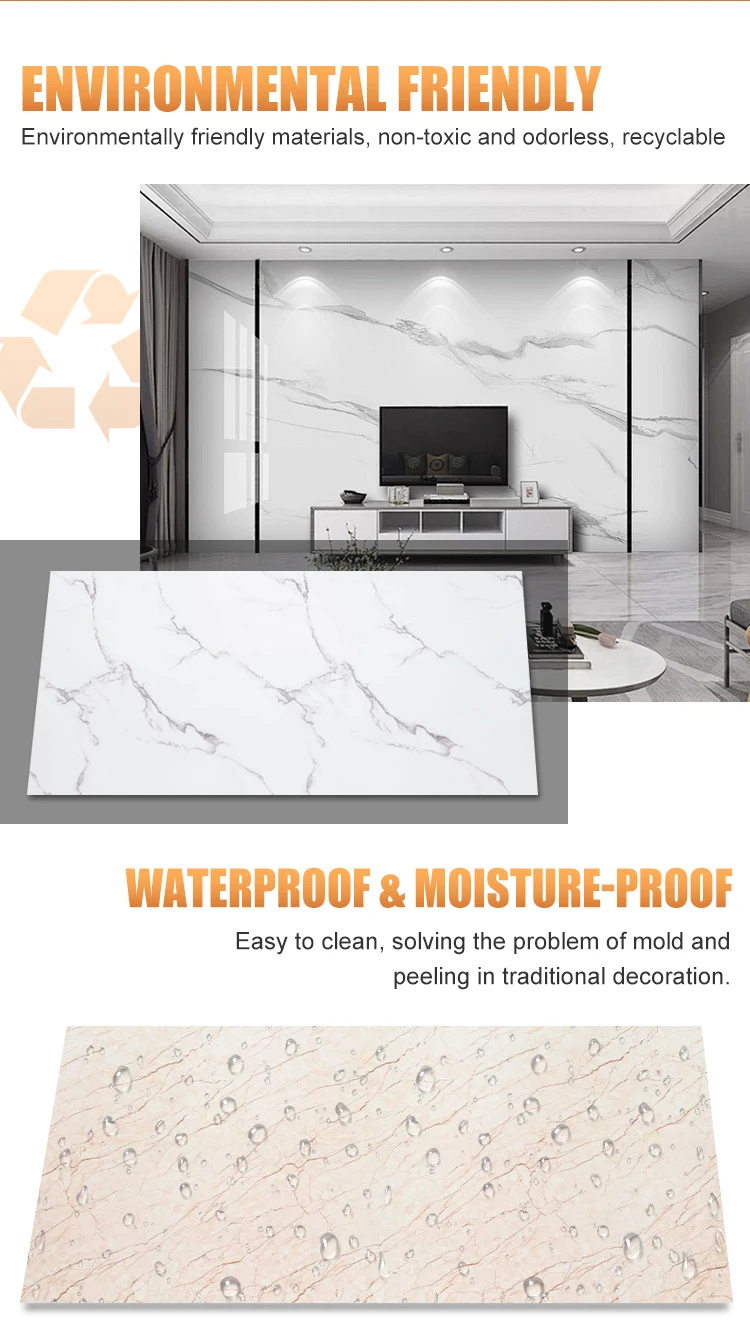 With New Currents Pvc Marble Sheet With Uv Coating 1220*2440mm 3mm ...