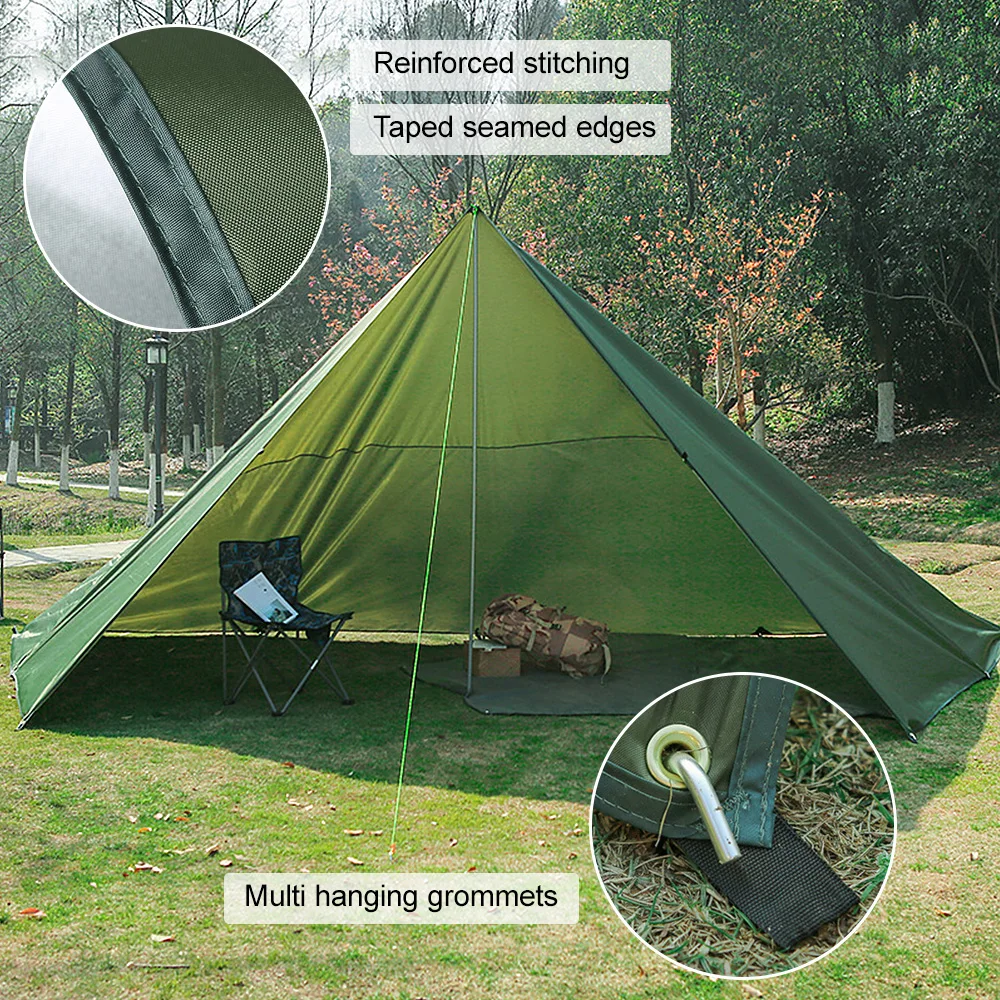 MFH Tarp Extreme Tarpaulin waterproof shelter tent fixed loops sun shade NEW