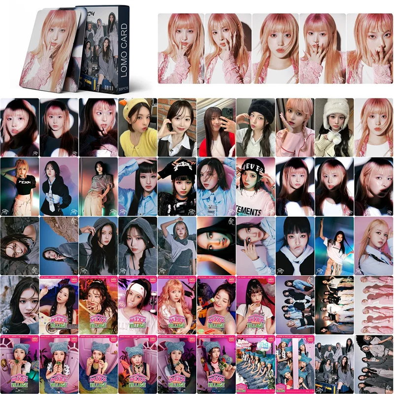 55pcs/set KPOP NMIXX 2nd EP Fe3o4 Photocards - Festive Gifts