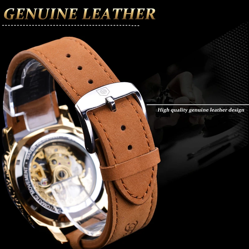 Luxury Men's Automatic Skeleton Watch