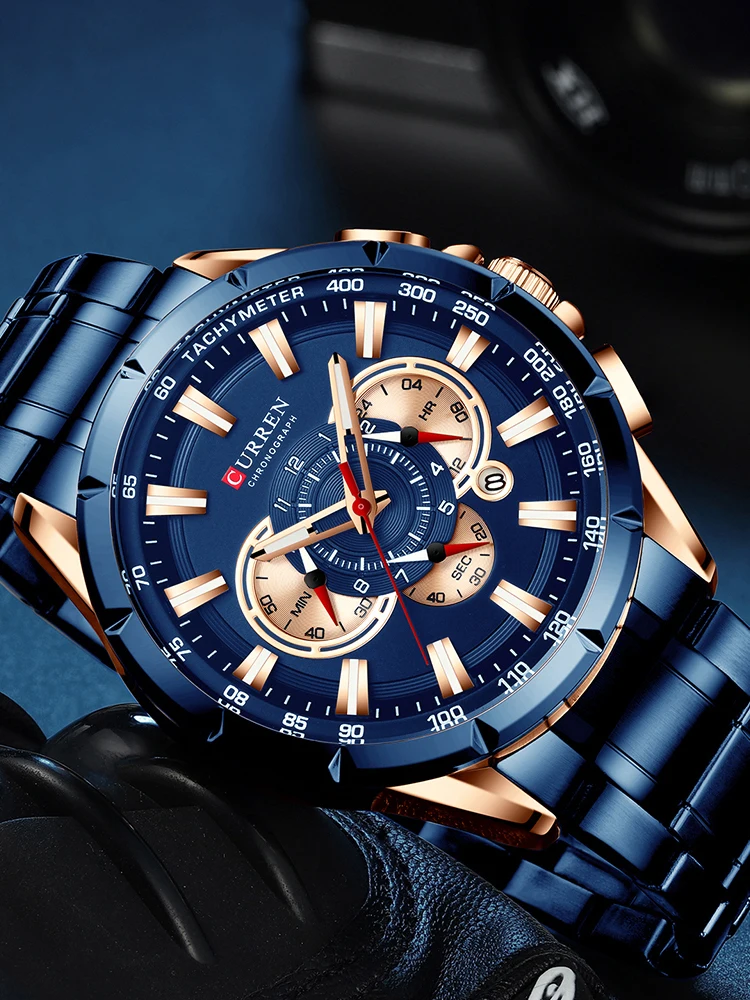 CURREN 8363 Men's Watch - Stylish Chronograph