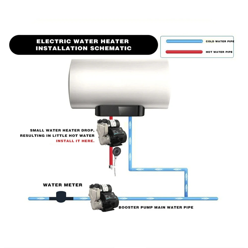 DONGMU DM-C Household Fully Automatic Silent Gas Water Pump, Tap Water Heater, Water Pressure Booster Pump