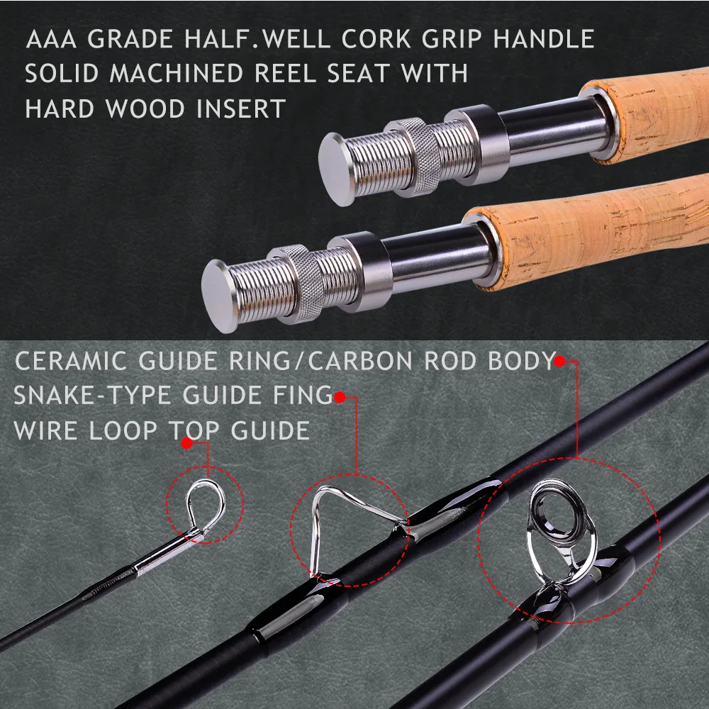 Fly Fishing Rod 7FT 9FT 2.1M 2.7M 4 Section Line Wt 3/4 5/6 7/8 Soft Cork Handle Fly Rod Fishing Tackle Fly Fishing Rod 7FT 9FT 2.1M 2.7M 4 Section Line Wt 3/4 5/6 7/8 Soft Cork Handle Fly Rod Fishing Tackle