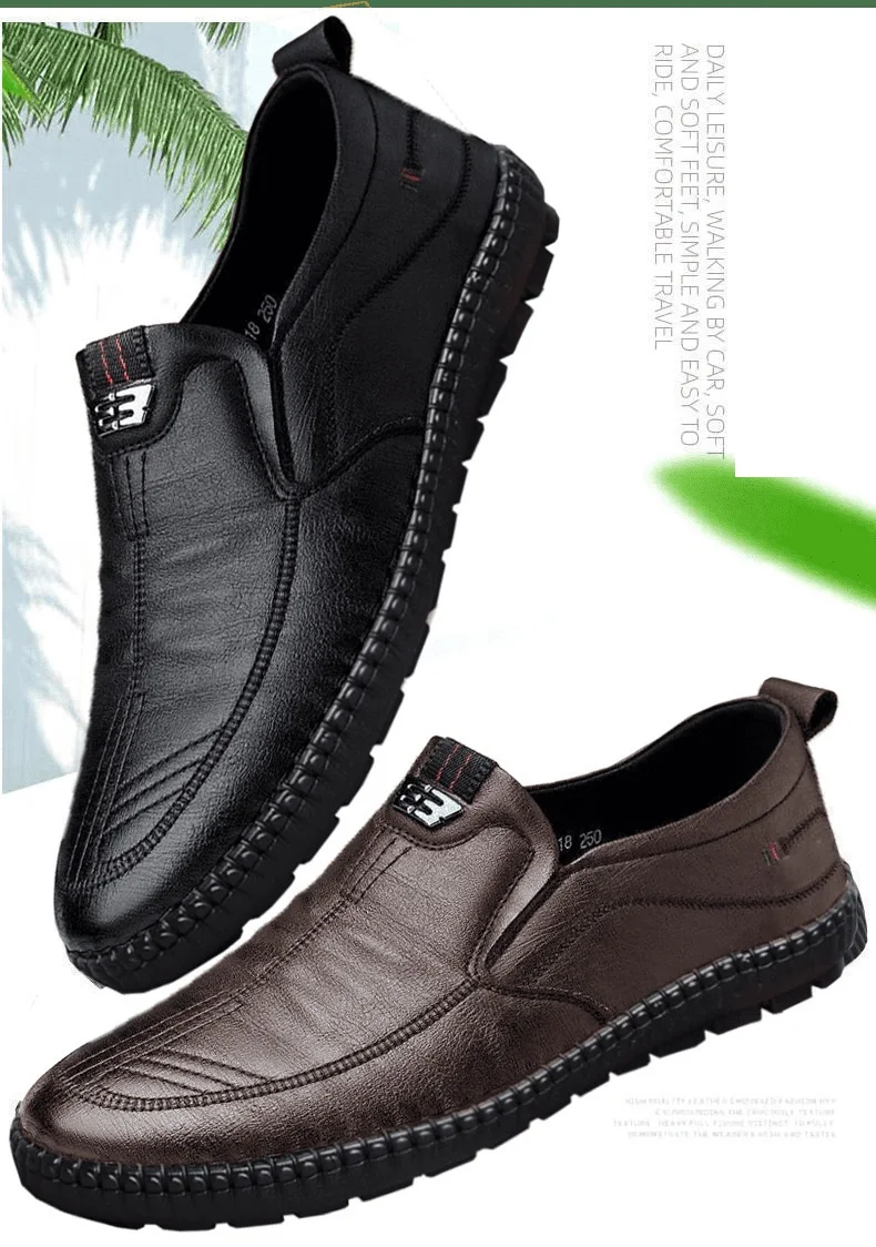 outdoor walking style Durabillity brown black Loafer shoes man outdoor slip on offical shoes for men
