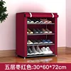 5-tier burgundy shoe cabinet