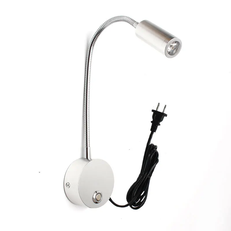 Fong Bedlampjes LED Wandlamp Binnen Hotel Wandverlichting Bed Gang Wandlamp met Schakelaar Zwart 3W 10W (Vierkant) | NL