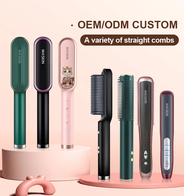 Kskin New Design Hair Straightener Brush Professional Hair Straightener