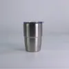 Taza ligera de acero inoxidable sin tapa.