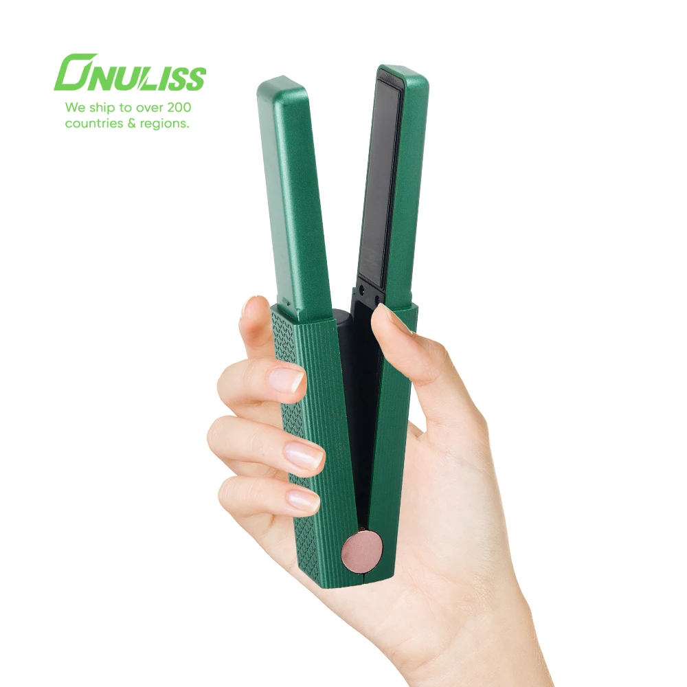 2 in 1 Adjustable Temperature Hair Curler and Straightener Cordless Flat Iron Professional Hair Straightener