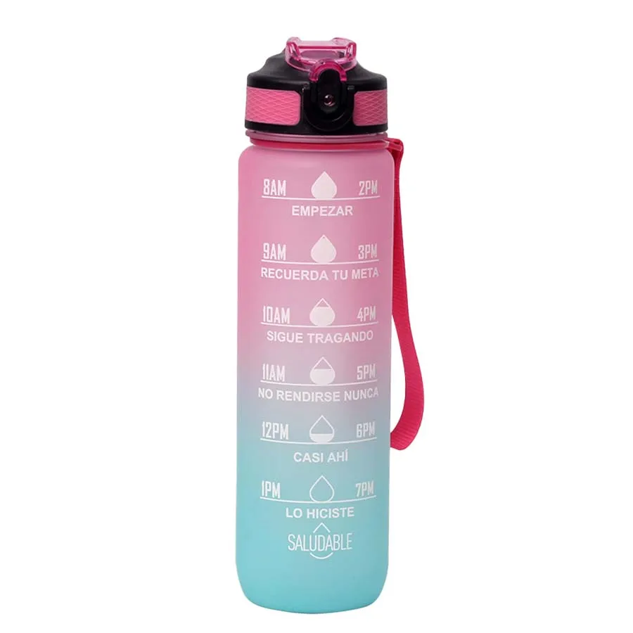 Lemuna 1l Fitness Water Bottle Sports Motivational Water Bottle With ...