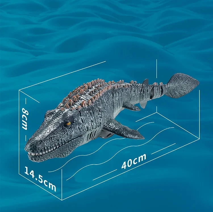 Simulation Dinosaur Mosasaur 2.4G Wireless Charging Remote Control Water Toys for Boys and Children