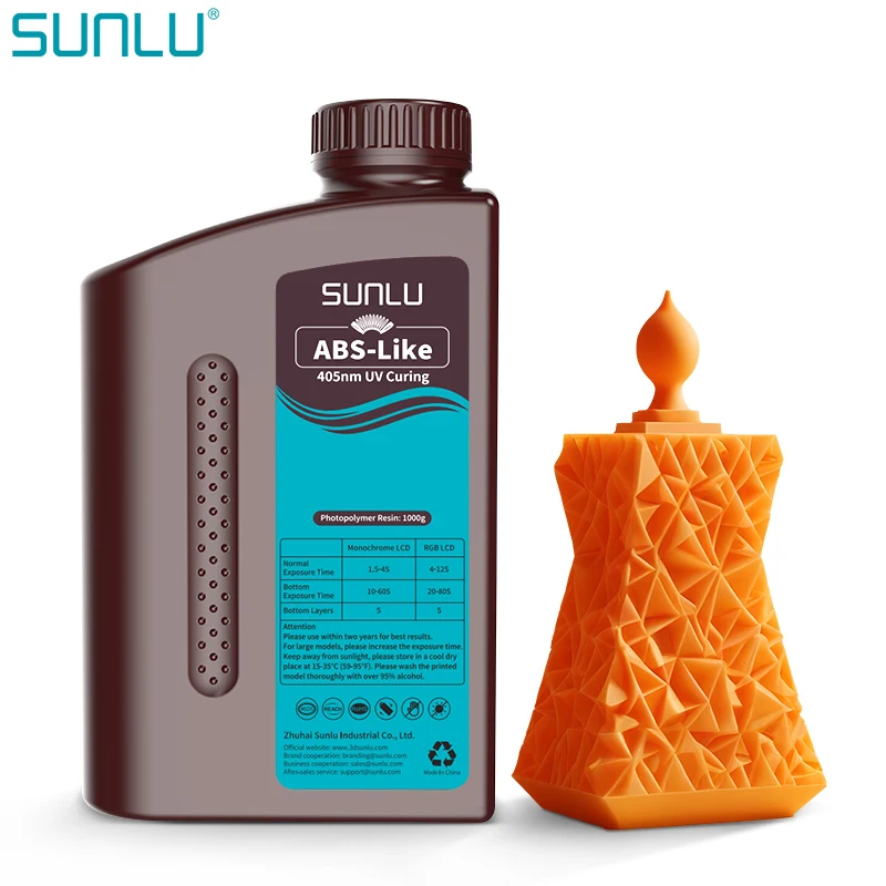 SUNLU 3D Printer Photosensitive Resin 405nm UV Sensitive Resin ABS Like 3D Printer Resin