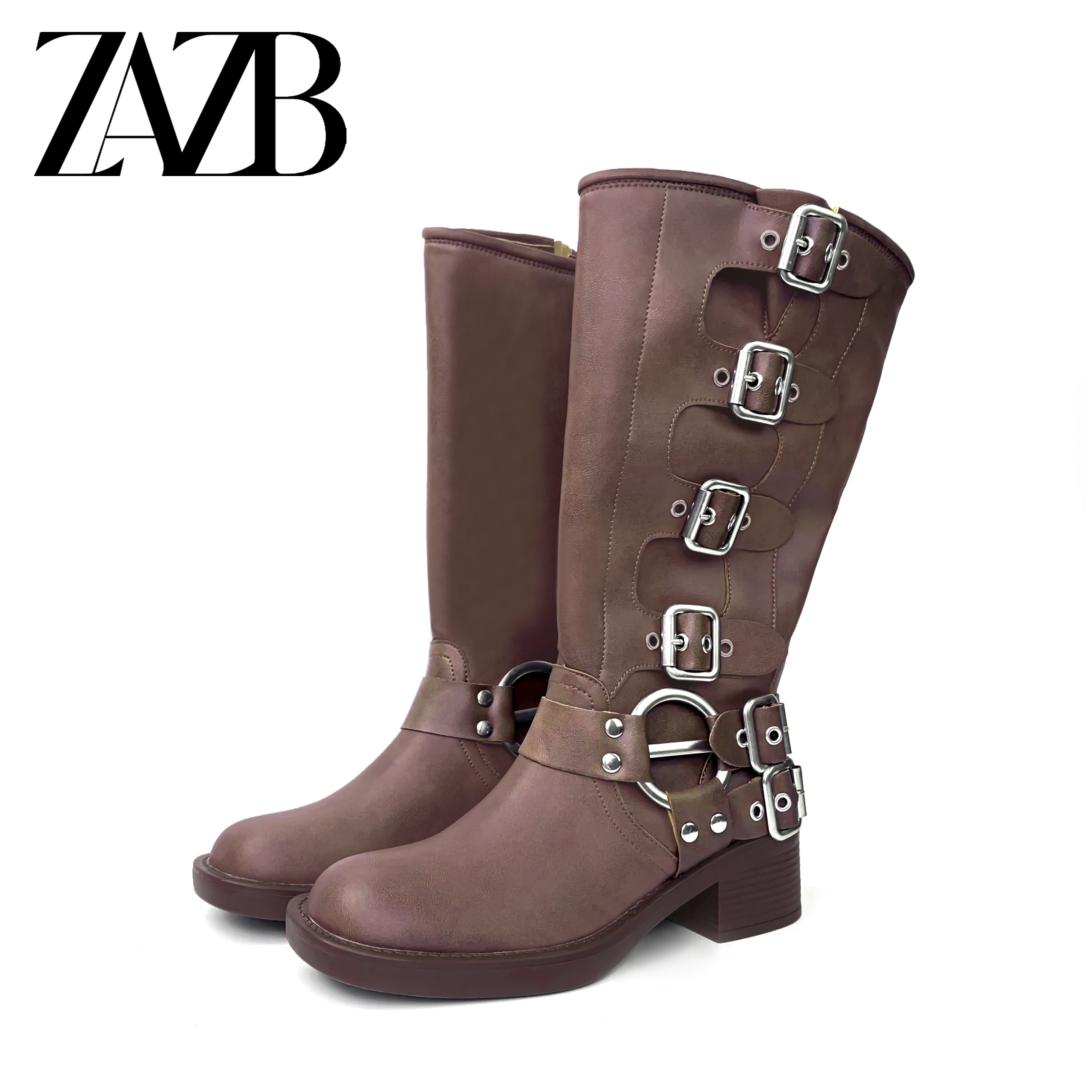 ZAZB New Design Winter Autumn Broad Leg Women's Thigh High