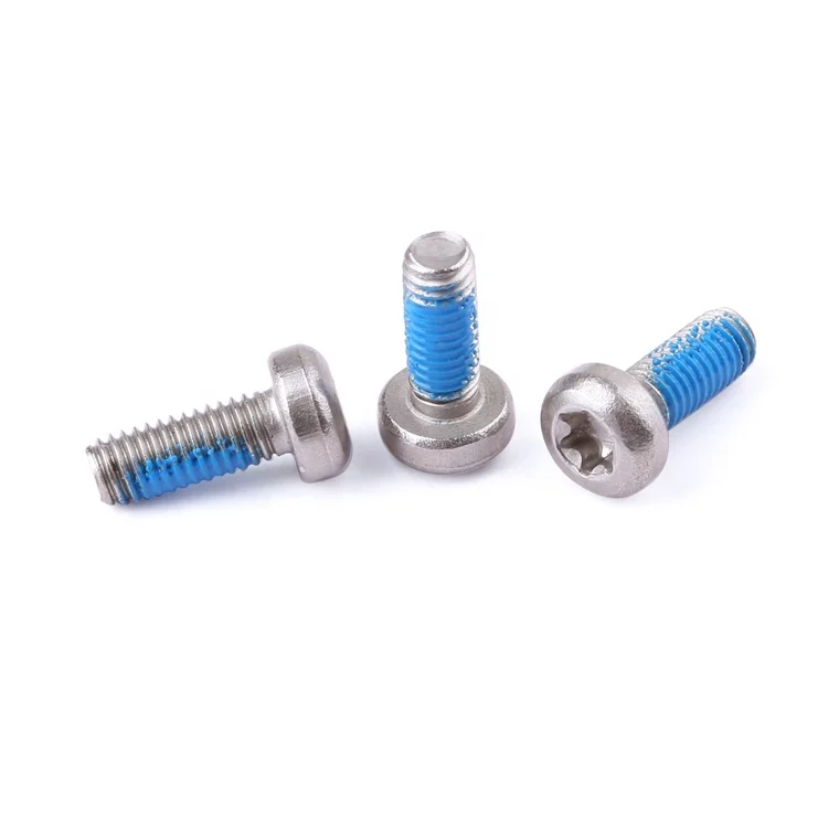 Factory fastener M2-M8 stainless steel 304 316 anti loosening nylon adhesive pan head torx screw GB2672