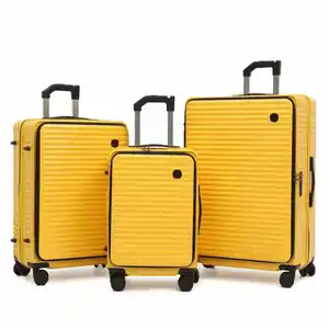 Maletas De Viaje Set Trolley Suitcase with TSA Lock Wide Wheels & Front & Side Opening Waterproof Travel Luggage