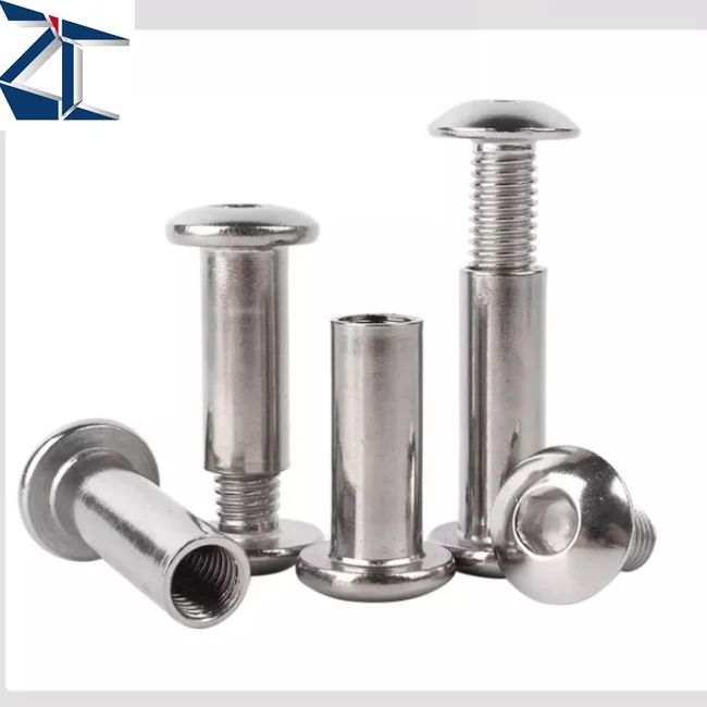 High Quality Stainless Steel Flat Head Hex Socket Furniture Connector Bolts And Sleeve Barrel Splint Nut M4 M6 M8 M12