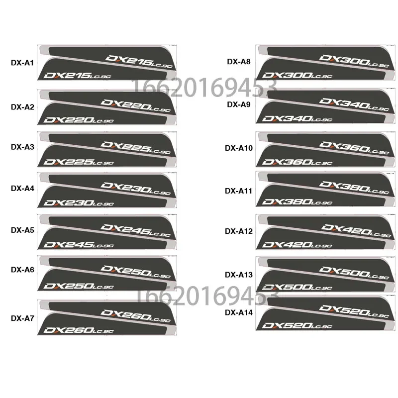 For Doosan Daewoo Excavator Full Vehicle Sticker DX150W 215 220 225 420 230 260 380 360LC-9C Excavator Sticker