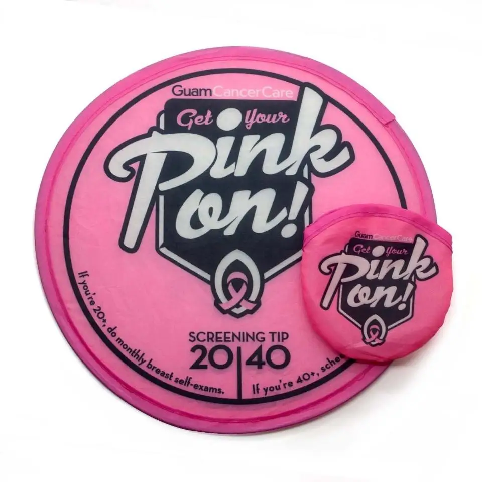 Custom Portable Nylon Folding Hand Fan Flying Disc with Logo