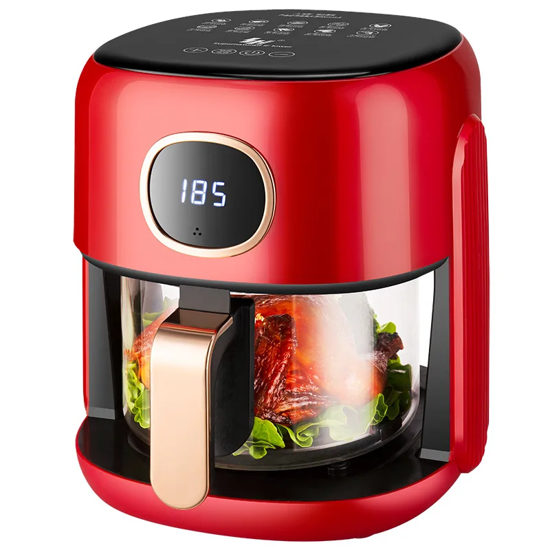 4.5L visible air deep fryer without oil air fryer glass pot air flyer deep fryer no oil for home appliances