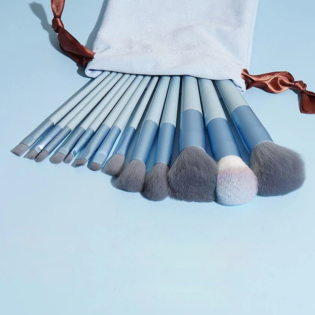 5 Colors 13Pcs Makeup Brush Set Concealer Brush Blush Loose Powder Eye Shadow Highlighter Foundation Brushes