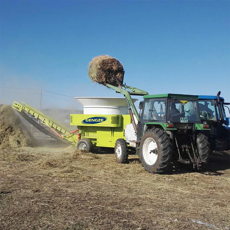 F800 Agricultural Tractor PTO Driven Cattle Feed Straw Maize Silage Processing Tub Grinder