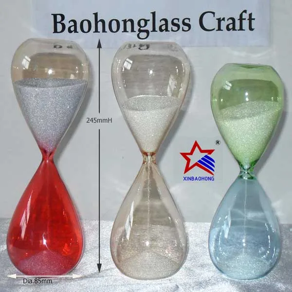 Hand Blown Glass Bubbles Colored Hourglass for Wedding Souvenirs