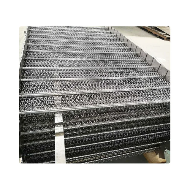 Customized Stainless Steel Conveyor Belt Manufacturer Chain Link Wire Mesh Belt Spiral Balance Woven Level Screen Mesh Belt Net 6