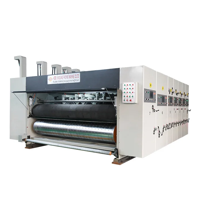 4 Color Flexo Printing Rotary Die Cutter Boxes Machine Price