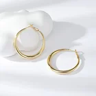 Loop Earring Hoop Silver Earrings Earringshoop Fashion Loop Earring Hoop Sterling Silver Pin Earring Matte Gold Earrings For Women Jewelry